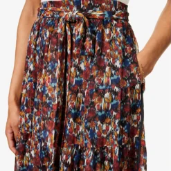ME AND EM Mottled Floral-print Recycled-polyester-blend Midi Skirt 9 ME AND EM Mottled Floral-print Recycled-polyester-blend Midi Skirt -Outlet Pique Style Store R04071716 GOLDCREAMTANBLUE ALT04