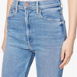 MOTHER Rider Ankle-fray Straight-leg High-rise Stretch-denim Jeans -Outlet Pique Style Store R04074460 PARTYLIKEAPIRATE ALT04