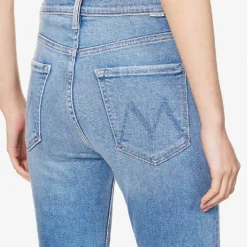 MOTHER Rider Ankle-fray Straight-leg High-rise Stretch-denim Jeans -Outlet Pique Style Store R04074460 PARTYLIKEAPIRATE ALT05