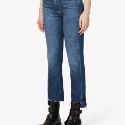 MOTHER The Insider Crop-leg Mid-rise Straight Jeans -Outlet Pique Style Store R04074462 GIRLCRUSH ALT02