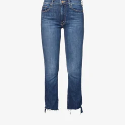 MOTHER The Insider Crop-leg Mid-rise Straight Jeans