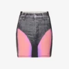 Y/Project X Jean Paul Gaultier Trompe L'Oeil Graphic-print Stretch-woven Mini Skirt