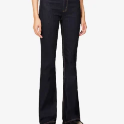 Rag & Bone Casey Flared High-rise Cotton-blend Jeans -Outlet Pique Style Store R04076900 RINSE ALT02