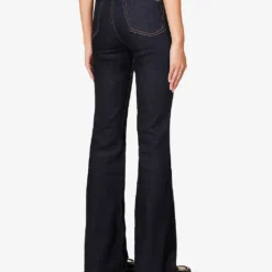 Rag & Bone Casey Flared High-rise Cotton-blend Jeans -Outlet Pique Style Store R04076900 RINSE ALT03