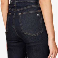 Rag & Bone Casey Flared High-rise Cotton-blend Jeans -Outlet Pique Style Store R04076900 RINSE ALT05