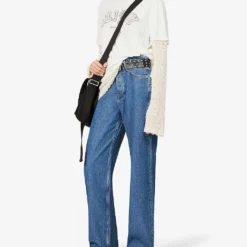 Rag & Bone Featherweight Logan Wide-leg High-rise Denim Jeans -Outlet Pique Style Store R04076901 LILY ALT01
