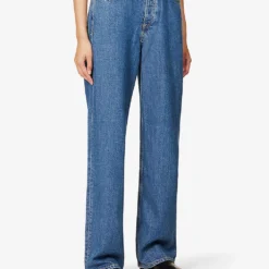 Rag & Bone Featherweight Logan Wide-leg High-rise Denim Jeans -Outlet Pique Style Store R04076901 LILY ALT02