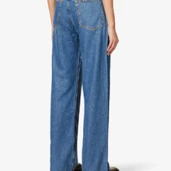 Rag & Bone Featherweight Logan Wide-leg High-rise Denim Jeans -Outlet Pique Style Store R04076901 LILY ALT03