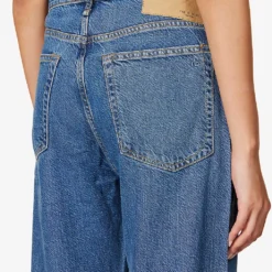 Rag & Bone Featherweight Logan Wide-leg High-rise Denim Jeans -Outlet Pique Style Store R04076901 LILY ALT04