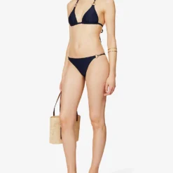 Ring Brand-tab Mid-rise Bikini Bottoms 6 Ring Brand-tab Mid-rise Bikini Bottoms -Outlet Pique Style Store R04077233 NAVY ALT01