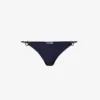 Ring Brand-tab Mid-rise Bikini Bottoms