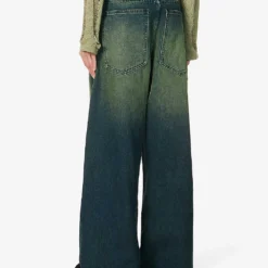 Jaded London Colossus Gradient-pattern Wide-leg High-rise Jeans -Outlet Pique Style Store R04077335 BLUESANDBLASTWASH ALT03