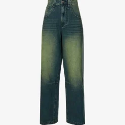 Jaded London Colossus Gradient-pattern Wide-leg High-rise Jeans