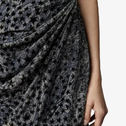 Zadig & Voltaire Jamelia Paisley-print Star-appliqué Woven Midi Dress -Outlet Pique Style Store R04077996 NOIR ALT04