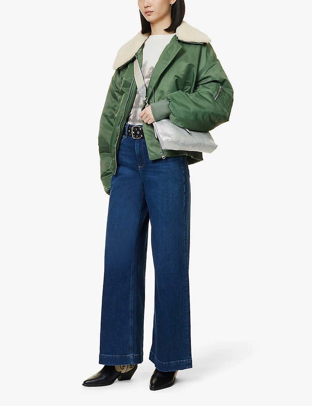 Paige Harper High-rise Flared-leg Stretch-denim Jeans 2 Paige Harper High-rise Flared-leg Stretch-denim Jeans - Image 2