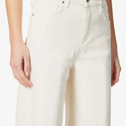 Paige Frankie Raw-hem Wide-leg High-rise Stretch-denim Jeans 11 Paige Frankie Raw-hem Wide-leg High-rise Stretch-denim Jeans -Outlet Pique Style Store R04078776 DESERTDUNEDESTRUCTED ALT04