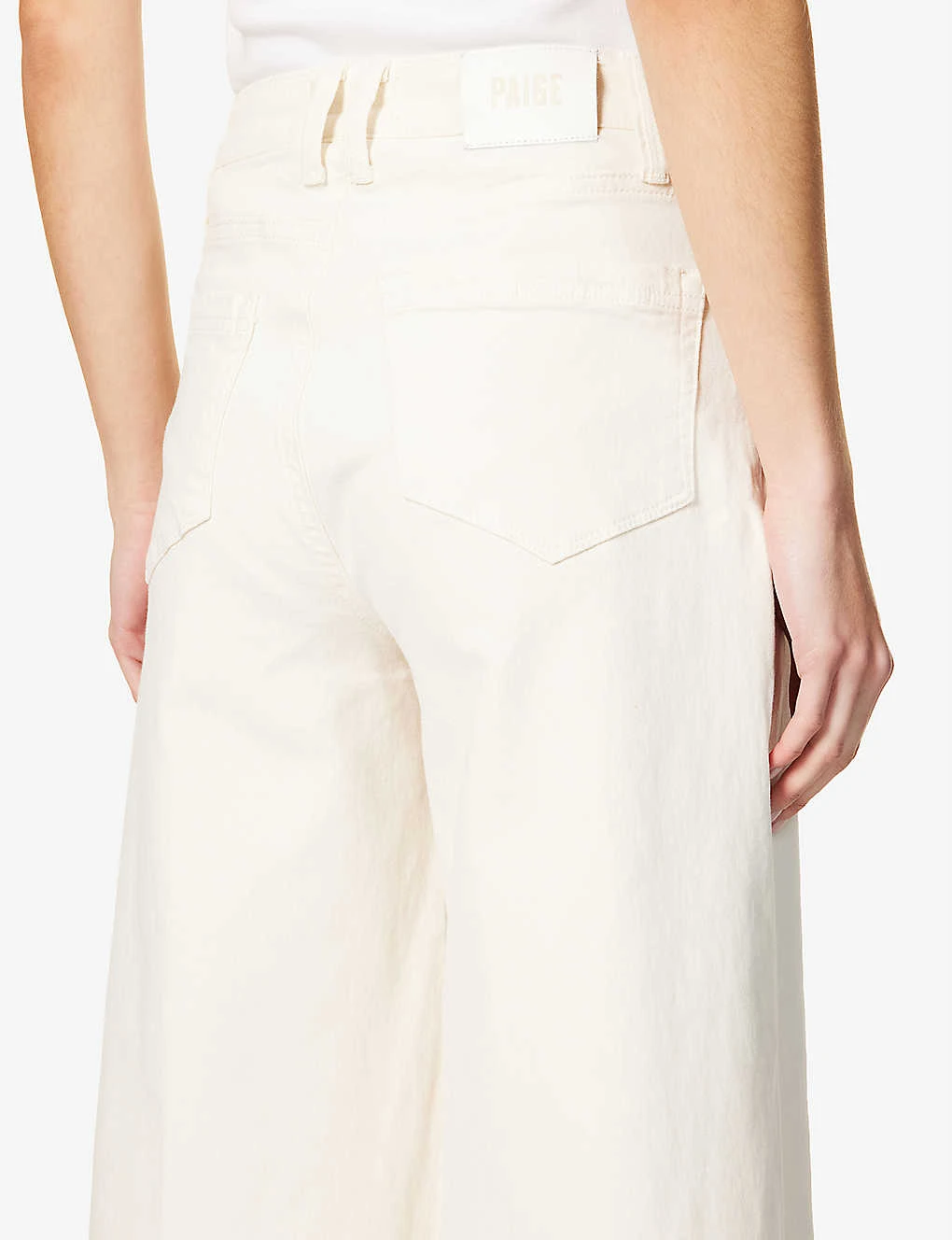 Paige Frankie Raw-hem Wide-leg High-rise Stretch-denim Jeans 6 Paige Frankie Raw-hem Wide-leg High-rise Stretch-denim Jeans - Image 6