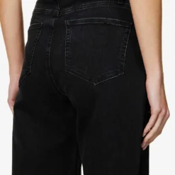 Paige Flaunt Spotlight Wide-leg High-rise Stretch-denim Jeans -Outlet Pique Style Store R04078778 DARKOBSIDIAN ALT05