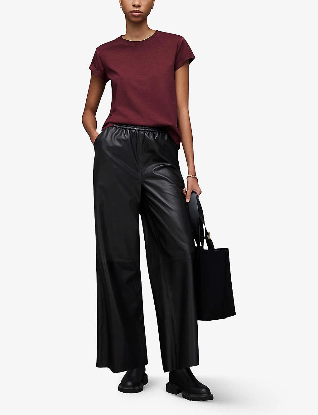 AllSaints Anna Logo-print Organic-cotton T-shirt 2 AllSaints Anna Logo-print Organic-cotton T-shirt - Image 2