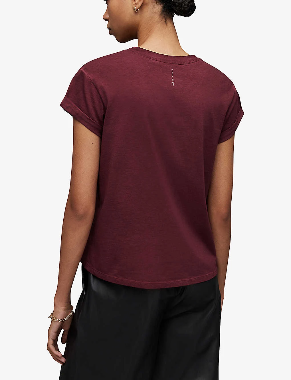 AllSaints Anna Logo-print Organic-cotton T-shirt 4 AllSaints Anna Logo-print Organic-cotton T-shirt - Image 4