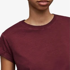 AllSaints Anna Logo-print Organic-cotton T-shirt 9 AllSaints Anna Logo-print Organic-cotton T-shirt -Outlet Pique Style Store R04081518 WINTERORCHID ALT04