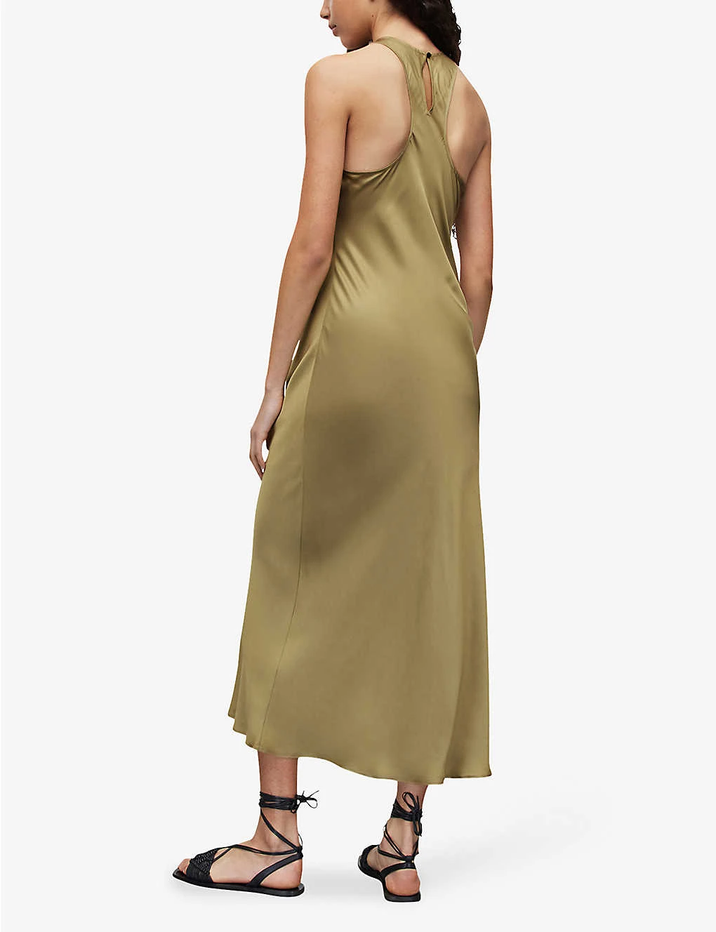 AllSaints Betina Racerback Satin Maxi Dress 4 AllSaints Betina Racerback Satin Maxi Dress - Image 4