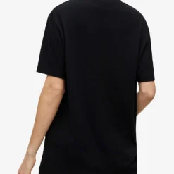 AllSaints Rila Boyfriend Logo-print Organic-cotton T-shirt -Outlet Pique Style Store R04085125 BLACK ALT03