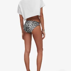 AllSaints Heidi Ines Low-rise Stretch Recycled-polyamide Bikini Bottoms -Outlet Pique Style Store R04085128 WHITEMONO ALT03