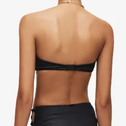 AllSaints Emma Bandeau Knot Bikini Top -Outlet Pique Style Store R04085130 LIQUIDBLACK ALT03