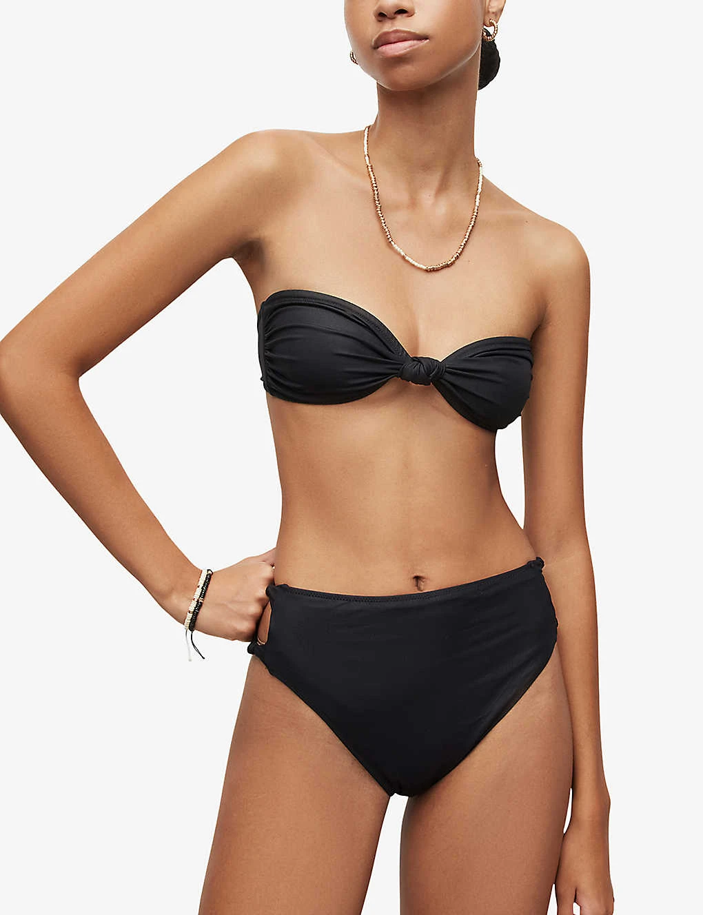 AllSaints Emma Knot High-rise Bikini Bottoms 3 AllSaints Emma Knot High-rise Bikini Bottoms - Image 3