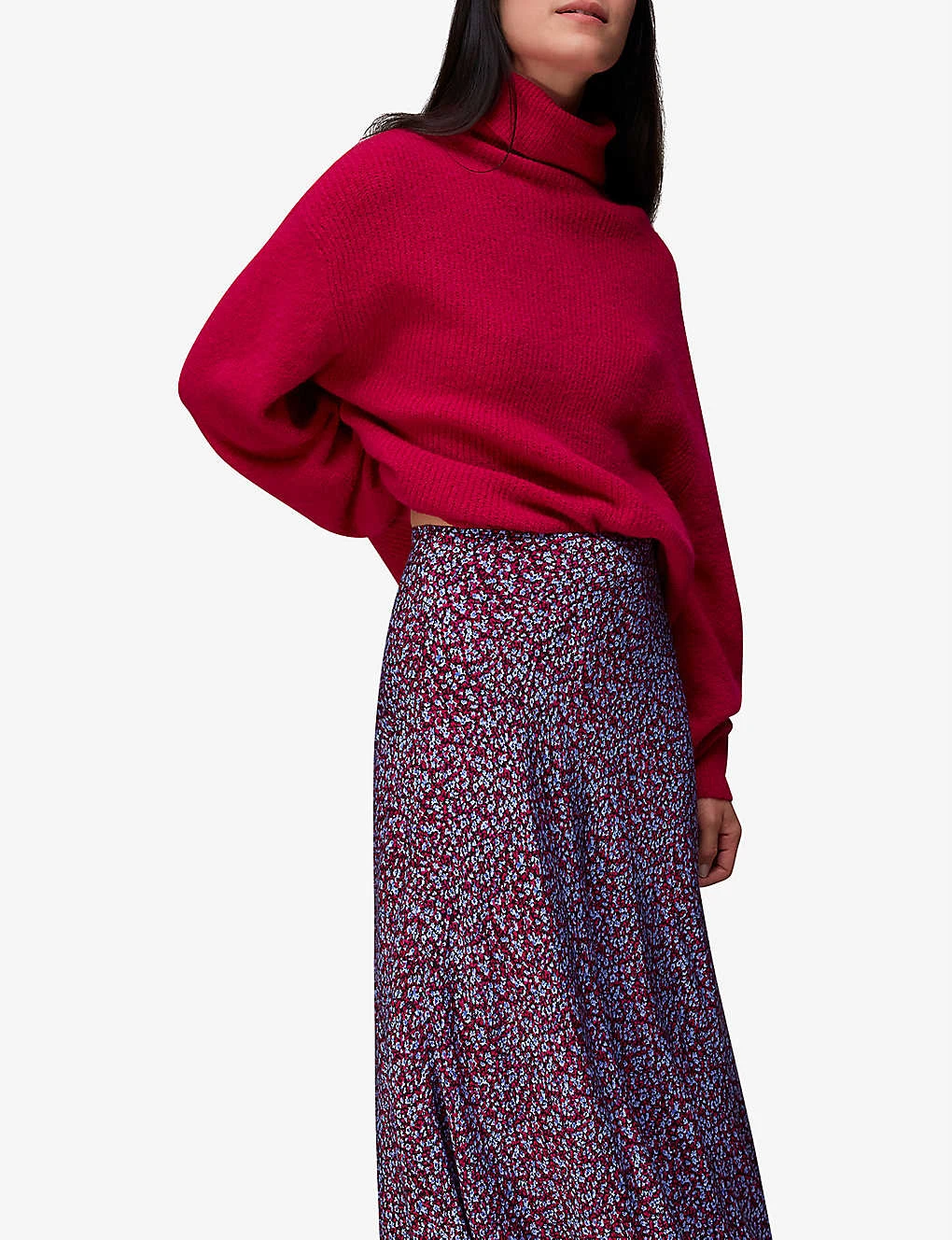 Whistles Floral Garden Bias-cut Viscose Skirt 3 Whistles Floral Garden Bias-cut Viscose Skirt - Image 3