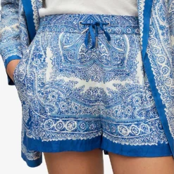 AllSaints Aleida Rafaela Paisley-print Woven Shorts 9 AllSaints Aleida Rafaela Paisley-print Woven Shorts -Outlet Pique Style Store R04086654 BLUEWHITE ALT04