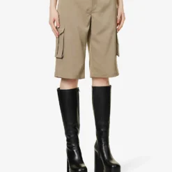 Dune Flap-pocket Stretch-woven Shorts 7 Dune Flap-pocket Stretch-woven Shorts -Outlet Pique Style Store R04086803 SAGE ALT02