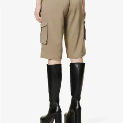 Dune Flap-pocket Stretch-woven Shorts 8 Dune Flap-pocket Stretch-woven Shorts -Outlet Pique Style Store R04086803 SAGE ALT03