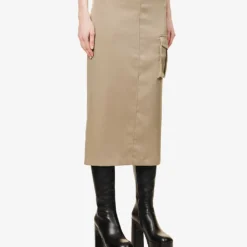 Suki Flap-pocket Slim-fit Stretch-woven Skirt 8 Suki Flap-pocket Slim-fit Stretch-woven Skirt -Outlet Pique Style Store R04086817 SAGE ALT02