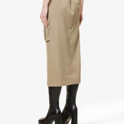 Suki Flap-pocket Slim-fit Stretch-woven Skirt 9 Suki Flap-pocket Slim-fit Stretch-woven Skirt -Outlet Pique Style Store R04086817 SAGE ALT03