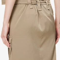 Suki Flap-pocket Slim-fit Stretch-woven Skirt 10 Suki Flap-pocket Slim-fit Stretch-woven Skirt -Outlet Pique Style Store R04086817 SAGE ALT04