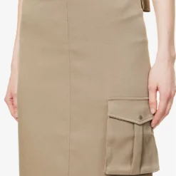 Suki Flap-pocket Slim-fit Stretch-woven Skirt 11 Suki Flap-pocket Slim-fit Stretch-woven Skirt -Outlet Pique Style Store R04086817 SAGE ALT05