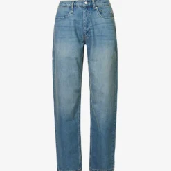 Echo Faded-wash Wide-leg Low-rise Jeans