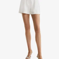 Reiss Hollie Pleated Woven Shorts 7 Reiss Hollie Pleated Woven Shorts -Outlet Pique Style Store R04086957 WHITE ALT02