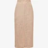 Reiss Brooklyn Stud-embellished Woven Midi Skirt
