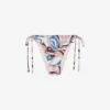 Reiss Jamila Print-embellished High-rise Bikini Bottoms