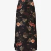AllSaints Asta Floral-print Linen-blend Maxi Skirt