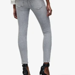 AllSaints Dax Washed Slim-leg Mid-rise Stretch-denim Jeans -Outlet Pique Style Store R04087384 SNOWGREY ALT03
