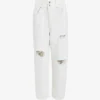 AllSaints Hailey Destroy High-rise Tapered-leg Organic-cotton Jeans