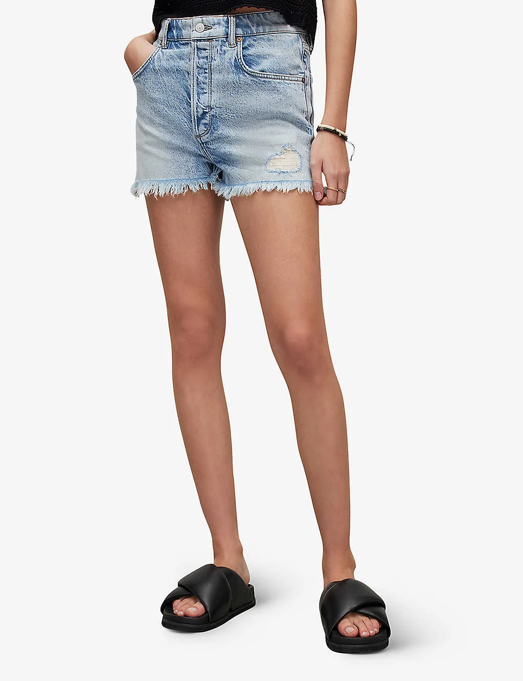 AllSaints Libby High-rise Stretch-denim Shorts 3 AllSaints Libby High-rise Stretch-denim Shorts - Image 3