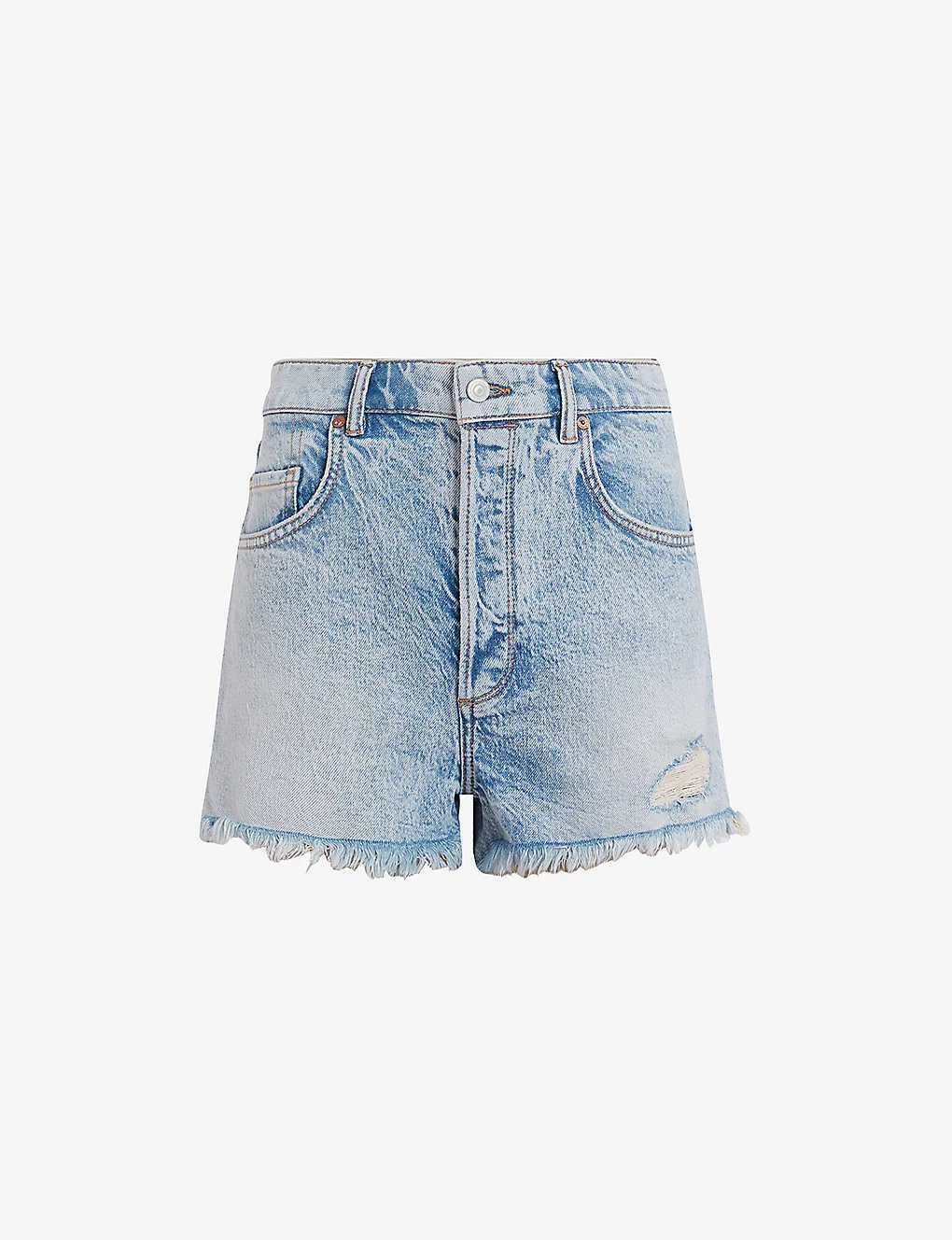 AllSaints Libby High-rise Stretch-denim Shorts 1 AllSaints Libby High-rise Stretch-denim Shorts
