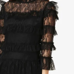 By Malina Carmine Tiered Lace Mini Dress 7 By Malina Carmine Tiered Lace Mini Dress -Outlet Pique Style Store R04087778 BLACK ALT03
