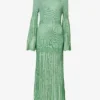 Dropped-hem Relaxed-fit Knitted Maxi Dress