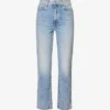 Abigail Faded-wash Straight Mid-rise Stretch-denim Jeans